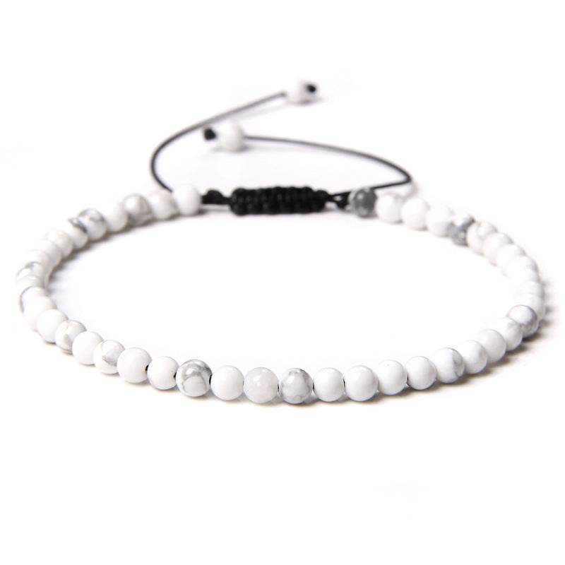 Adjustable Natural Raw Gemstone Beading Bracelet - Mubimart
