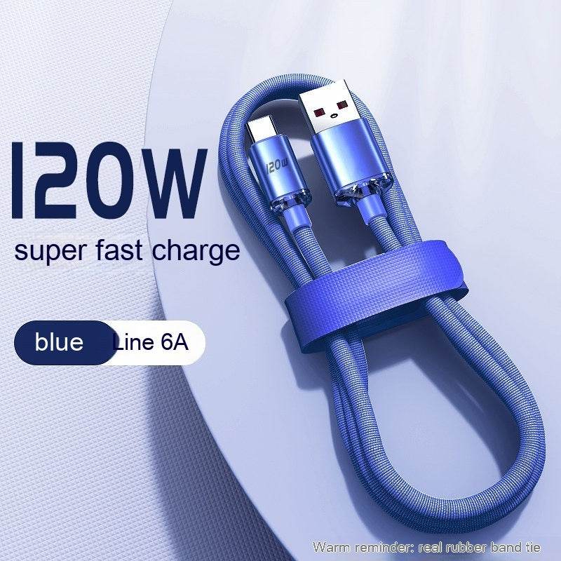 120W Data Cable Type-C Mobile Phone Charging Cable - Mubimart