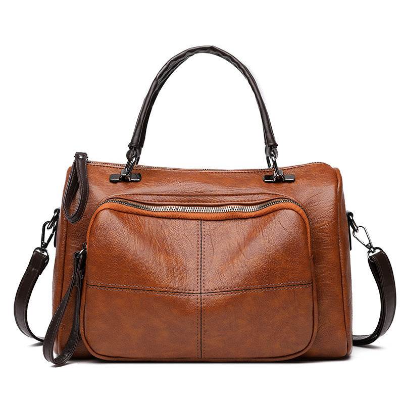 Women New Soft PU Leather Handbag Large Capacity Crossbody Bag - Mubimart