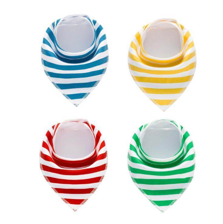 4pcs Lot Bibs Burp Cloth Print Arrow Wave Triangle Baby Bibs Cotton Bandana Accessories - Mubimart
