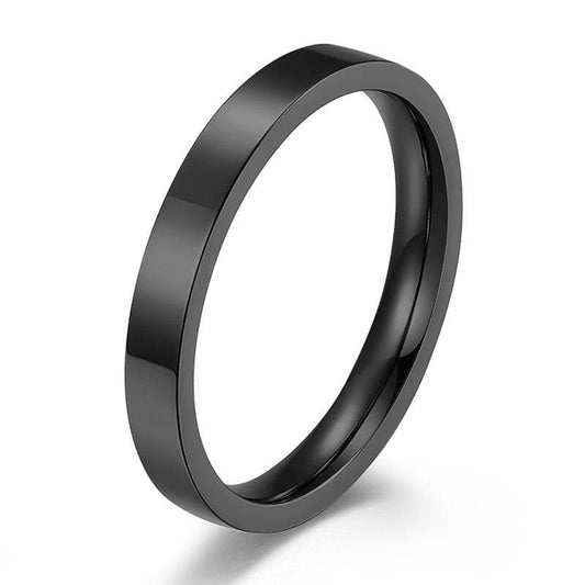 3mm Stainless Steel Stackable Ring Plain Wedding Band for Women Men - Mubimart