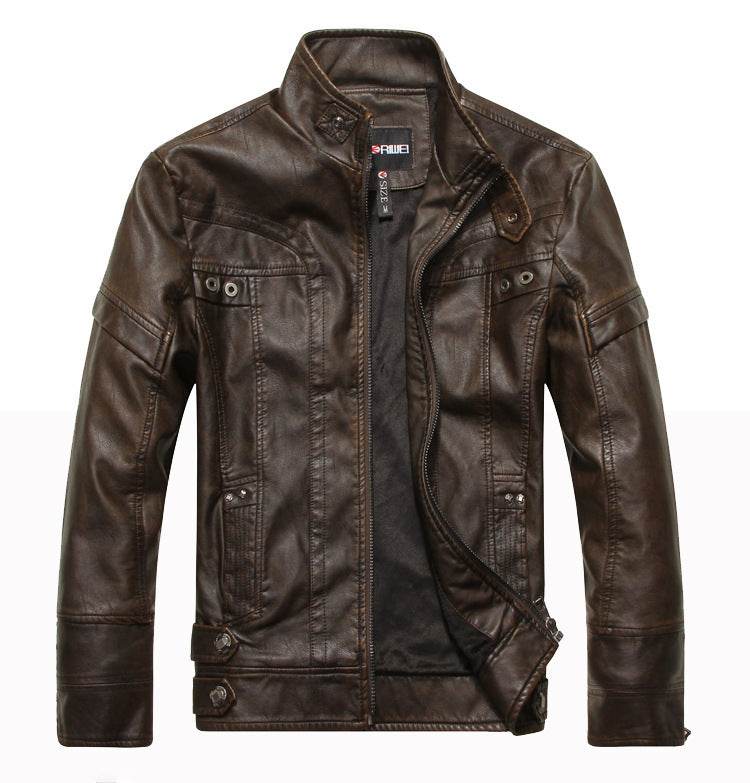 Motorcycle leather jacket - Mubimart