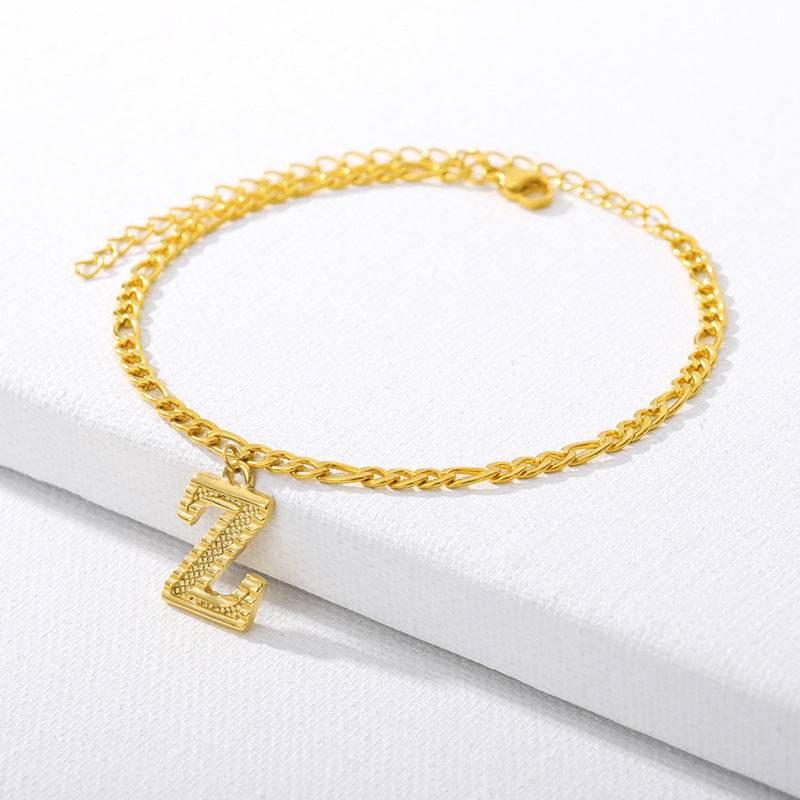 26 English alphabet anklets - Mubimart