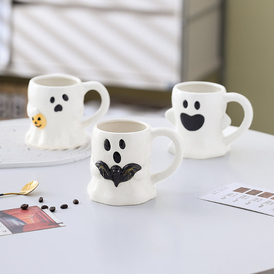 Cute Ghost Pumpkin Mug Halloween Ceramic Cup
