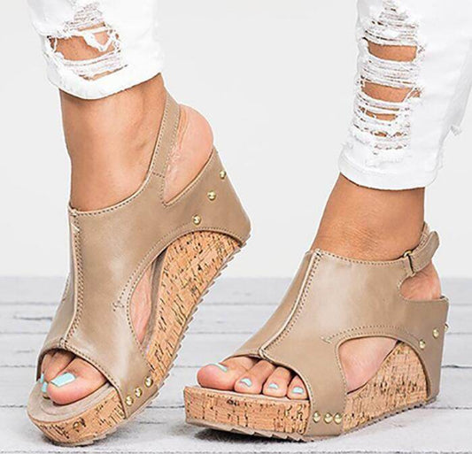 Fashion Women Platform Sandals Peep Toe Spartan Sandals Women Summer Wedges High Heel Shoes - Mubimart