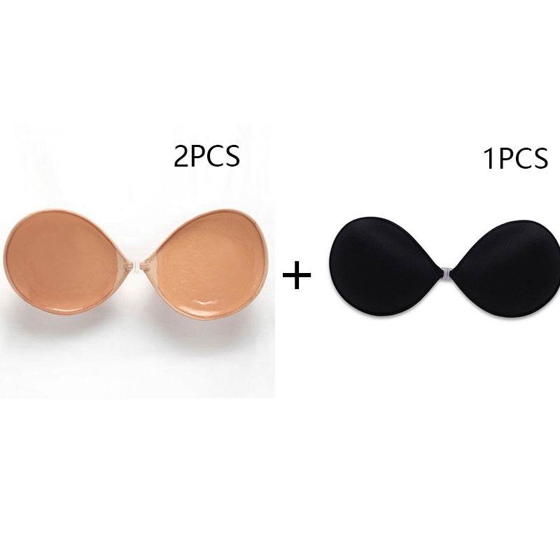 Breathable Seamless Push Up Strapless Invisible One Piece Silicone Bra - Mubimart