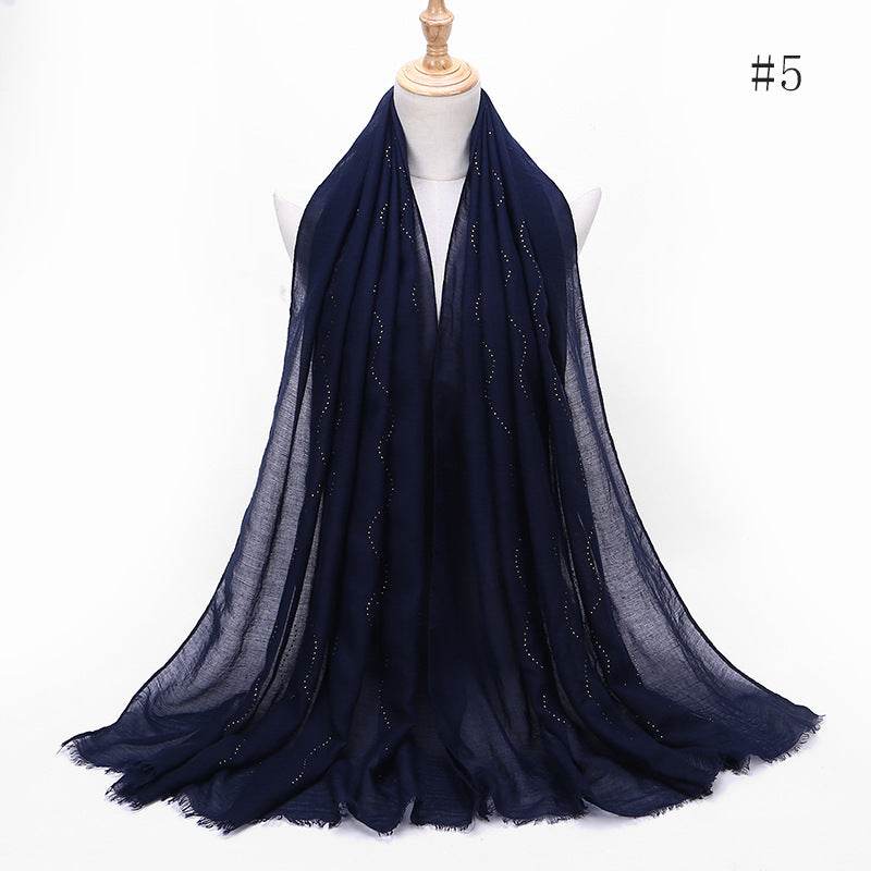 Solid color diamond and scarves - Mubimart