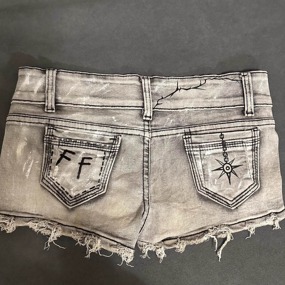 American Hot Girl Retro Low Waist Denim Shorts Women - Mubimart