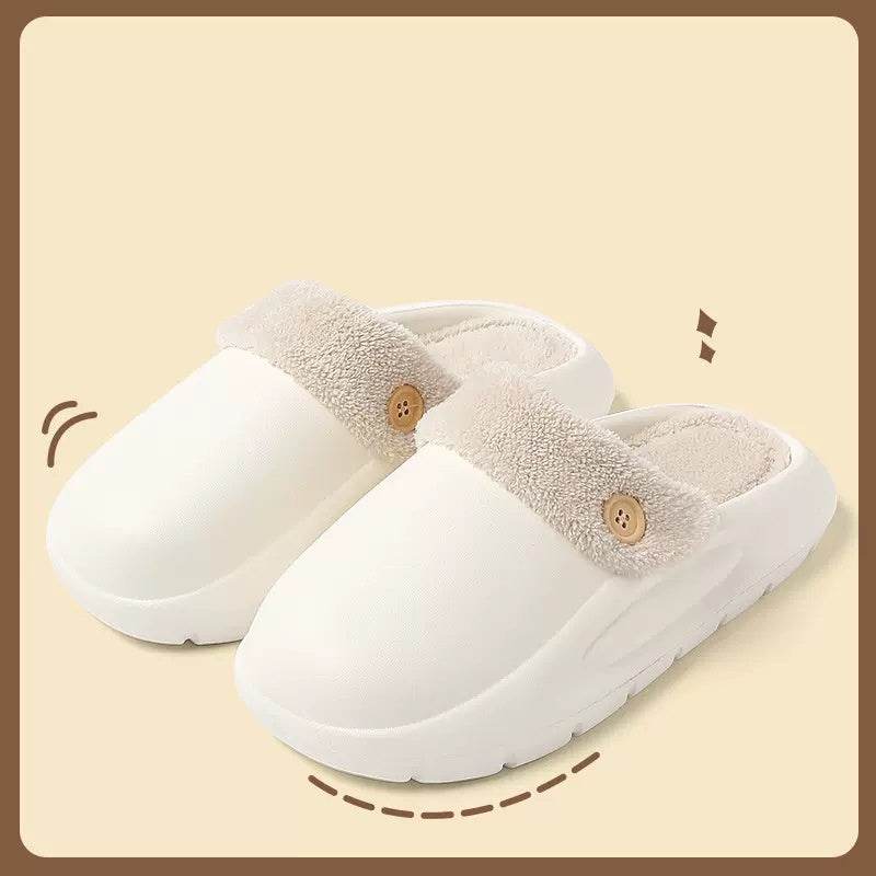 Detachable Washable Slippers Winter Warm House Shoes Bedroom Slippers Women - Mubimart