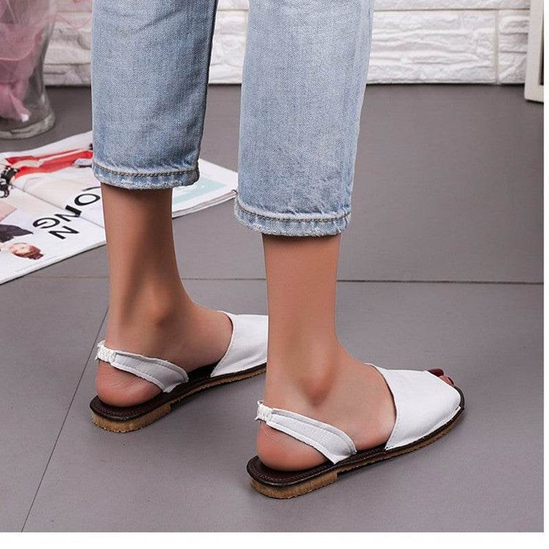 Fish mouth sandals women - Mubimart
