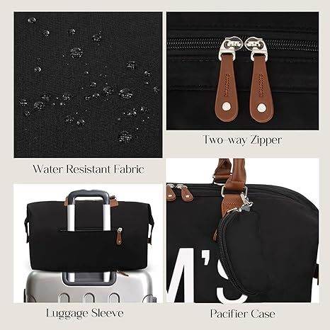 Weekender Bag For Women, Travel Duffel Bag For Women, Gym Bag Girls Traveling Mom Bag ,Carry On Tote Bag For Women Travel Sports Airplanes 3Pcs Set - Mubimart
