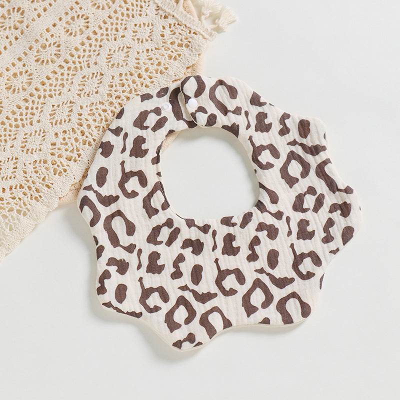 6 Layers Cotton Cloth Petal Bib Children's Saliva Towel Can Rotate 360 Degrees - Mubimart