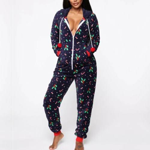 Hooded Nightwear for women Christmas Pajamas set - Mubimart