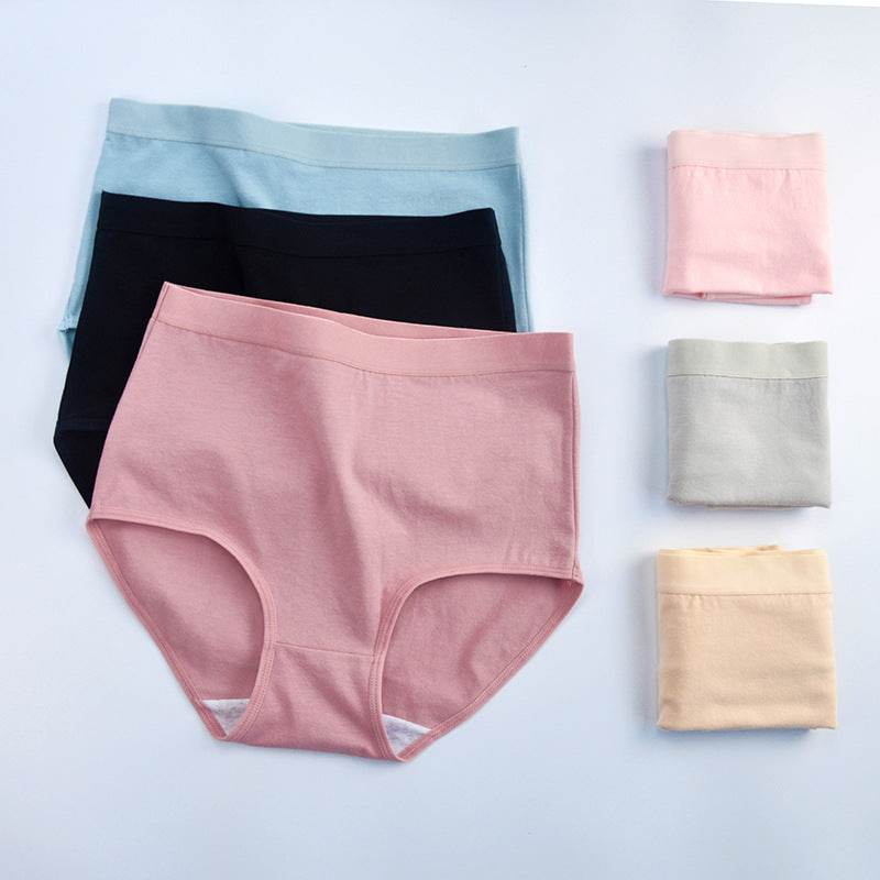 Japanese High-waist Belly Women Panties Ladies Plus Size Cotton - Mubimart