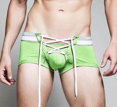 Lace Up Boxer Briefs - Mubimart