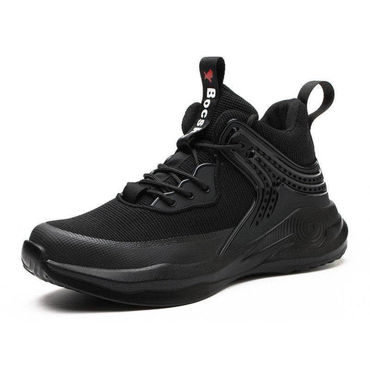 High-top Safety Shoes Construction Protective Footwear Men Steel Toe Breathable Hiking Boots - Mubimart