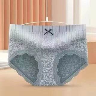 Plus Size Briefs Lace Mid Waist Women Shaping - Mubimart