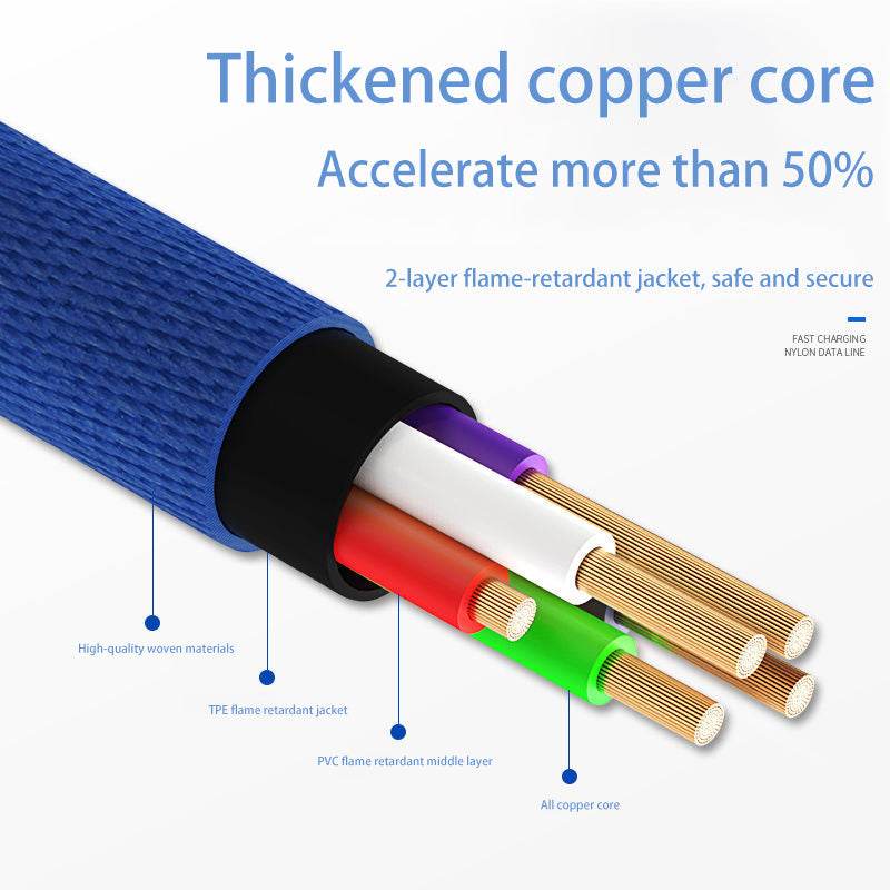 Mobile Phone Elbow Fast Charging Data Cable - Mubimart