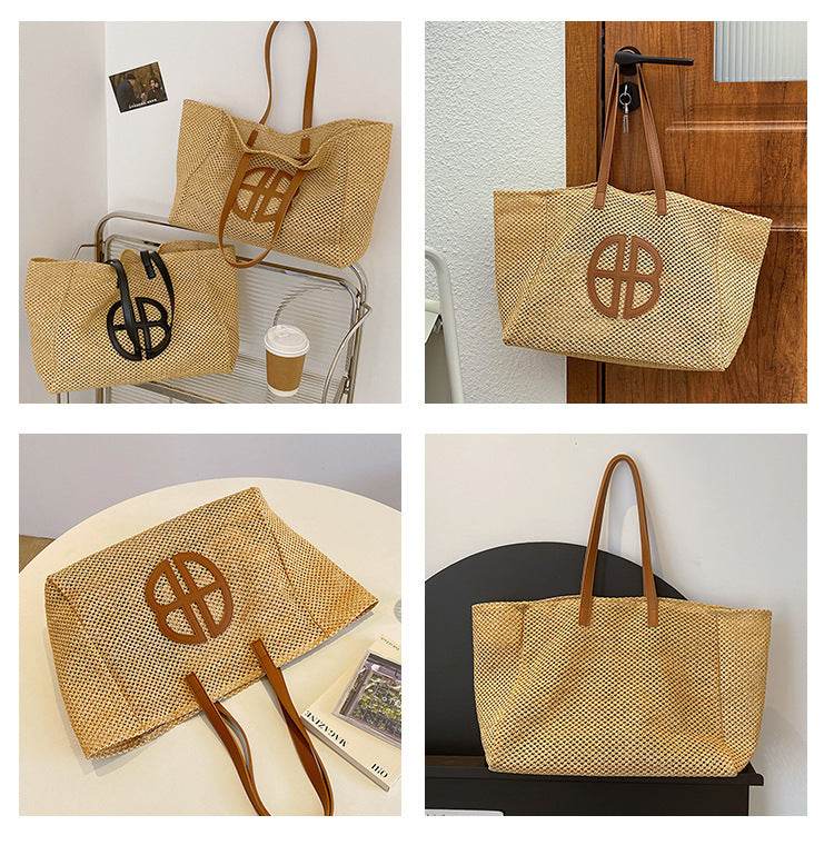 Summer Retro Large Capacity Tote Bag For Women - Mubimart