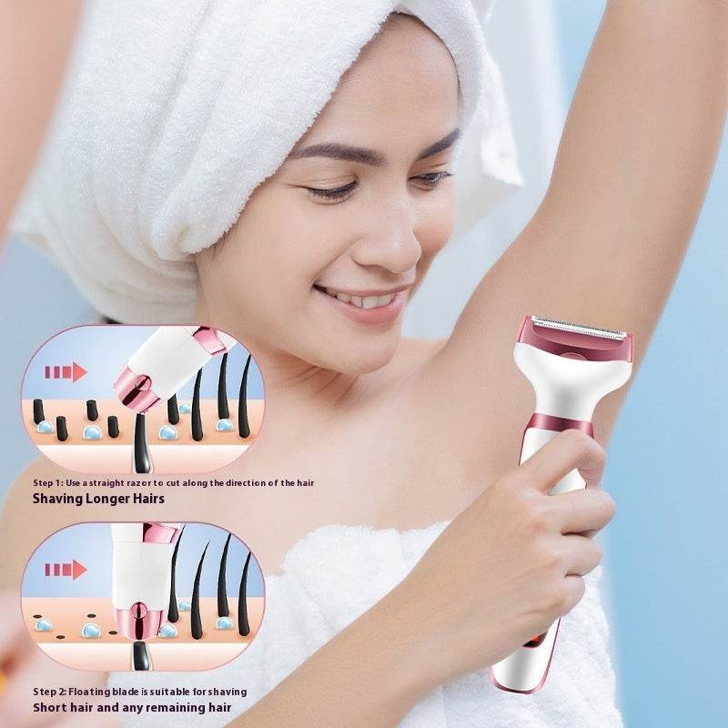 Five-in-one Lady Shaver Electric Women's Private Part Shaver Hair Trimmer Hair Removal Device - Mubimart
