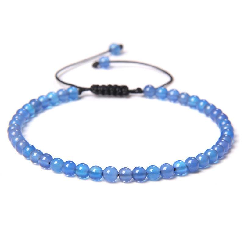 Adjustable Natural Raw Gemstone Beading Bracelet - Mubimart