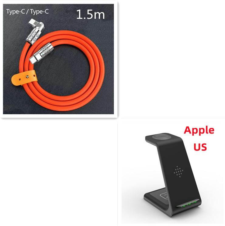3 In 1 Fast Charging Station Wireless Charger Stand Wireless Quick Charge Dock For Phone Holder - Mubimart