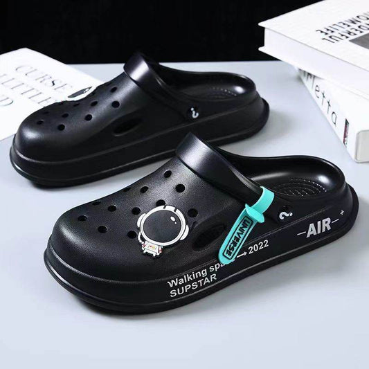 Astronaut Decor Slippers Summer Indoor Home Shoes Outdoor Garden Clogs Shoes - Mubimart