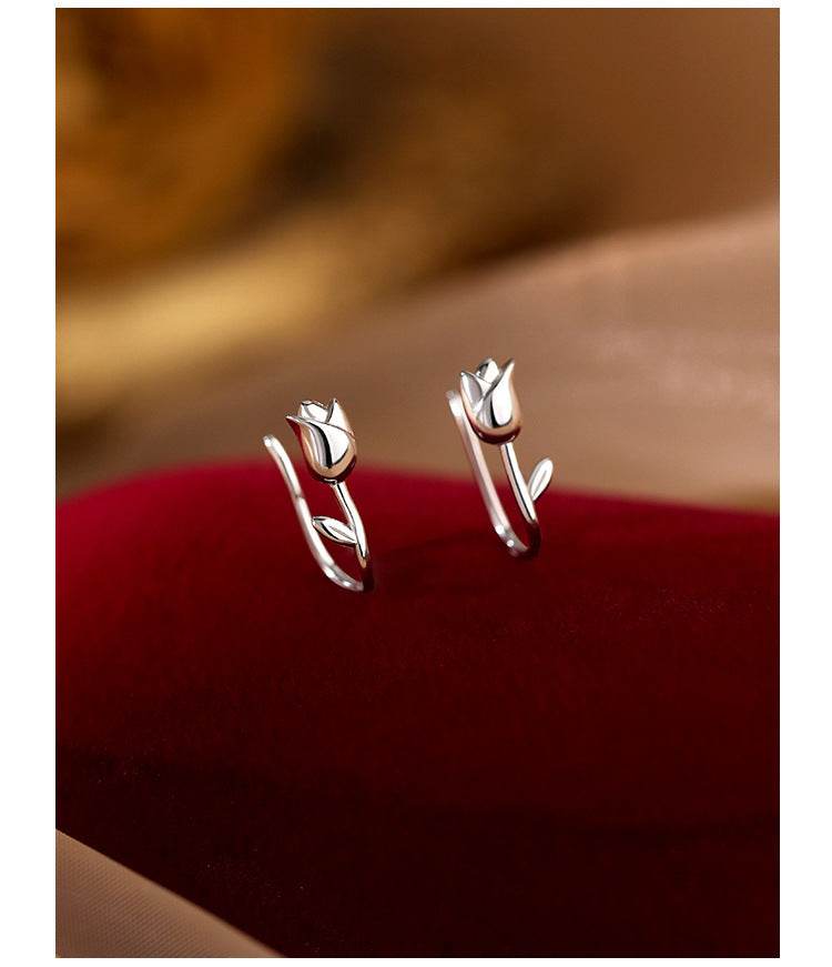 Fashion Tulip Stud Earrings For Women - Mubimart