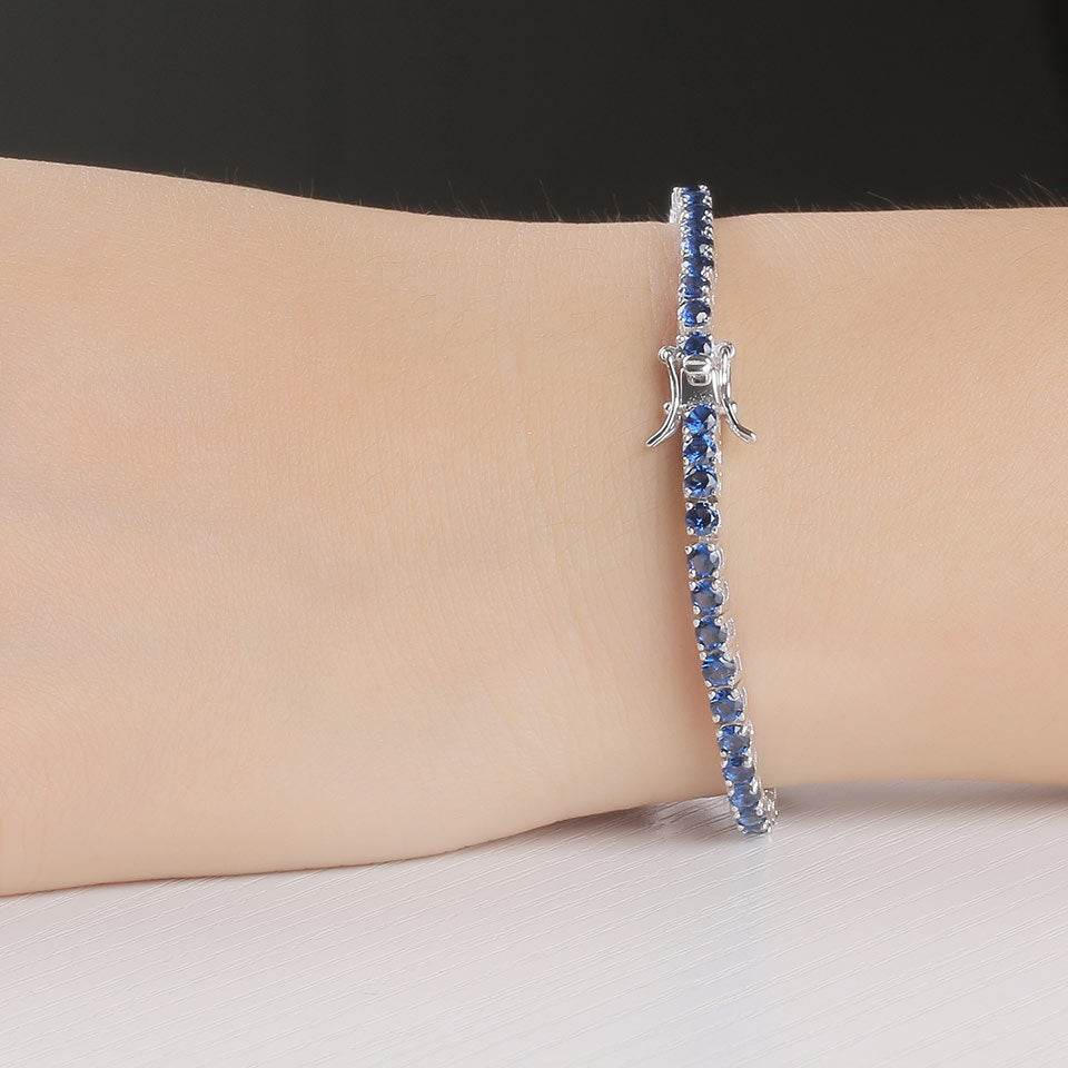 Gemstone Girls Fashion Simple Bright Silver Bracelet - Mubimart