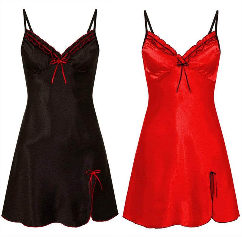 Sling Nightdress Women's Lace Home Pajamas Nightwear - Mubimart