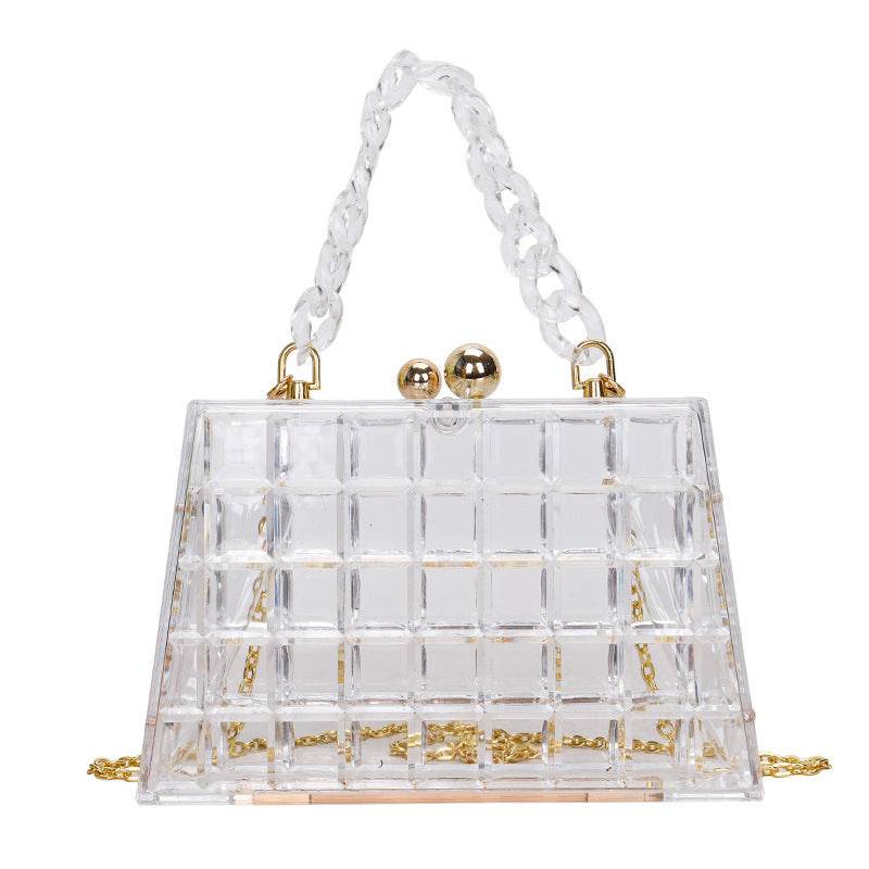 Fruit Color Literary Acrylic Portable Small Satchel - Mubimart