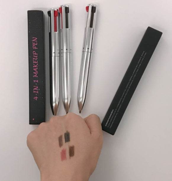 Four In One Eyebrow Pencil Lip Gloss Eyeliner Makeup Pencil - Mubimart