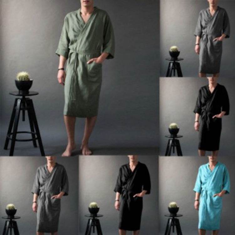 Bathrobe Bath Robe Dressing Gown Loungewear Sleepwear - Mubimart