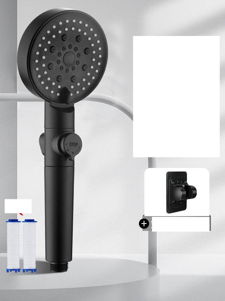Shower Nozzle Booster Pressurized Set Bath Shower Shower Head - Mubimart