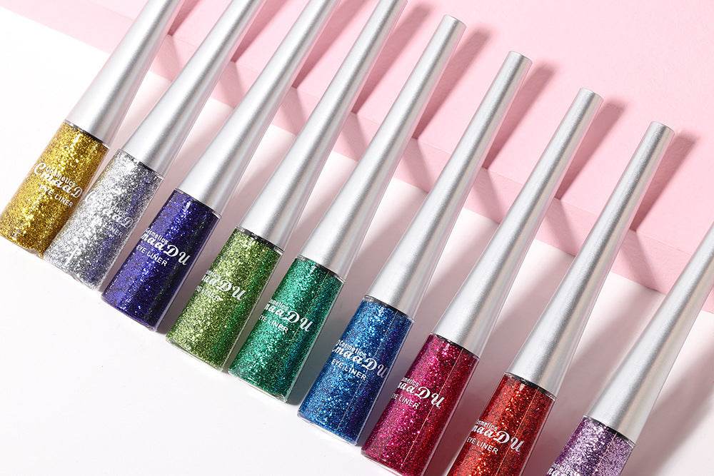 Fashion Creative Glitter Powder Liquid Eyeliner Set - Mubimart