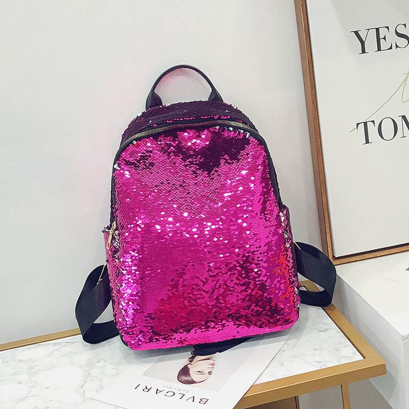 New Sequined Backpack Women Korean Version - Mubimart