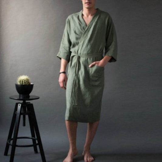 Bathrobe Bath Robe Dressing Gown Loungewear Sleepwear - Mubimart