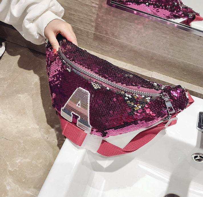 Fanny Pack Korean Children New Trend Sequins Mini Shoulder - Mubimart