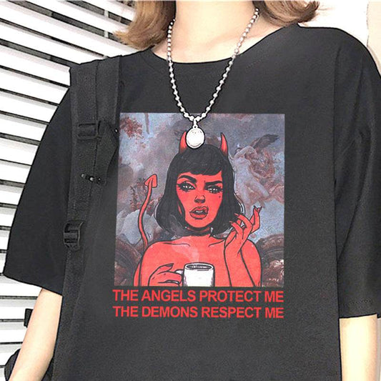 Retro BF Plus Size Loose Top Women's Fashion T-shirt - Mubimart