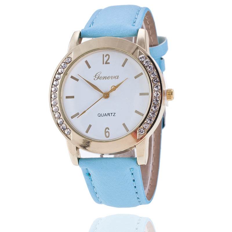 Geneva Diamond Quartz Watch Women - Mubimart