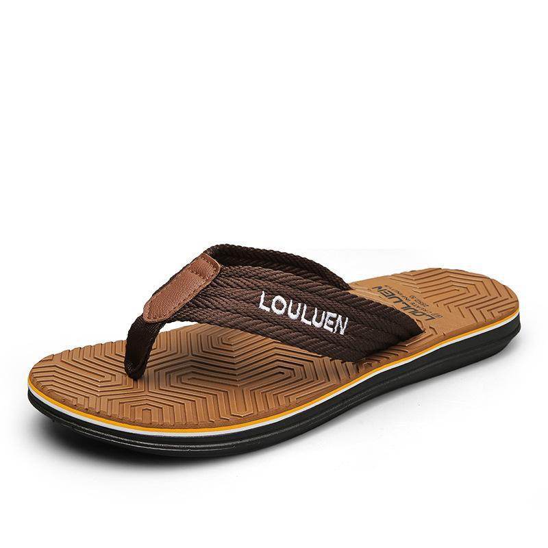 Summer Beach Flip Flops Fashion Flip-flop Non-slip Men's Sandals - Mubimart