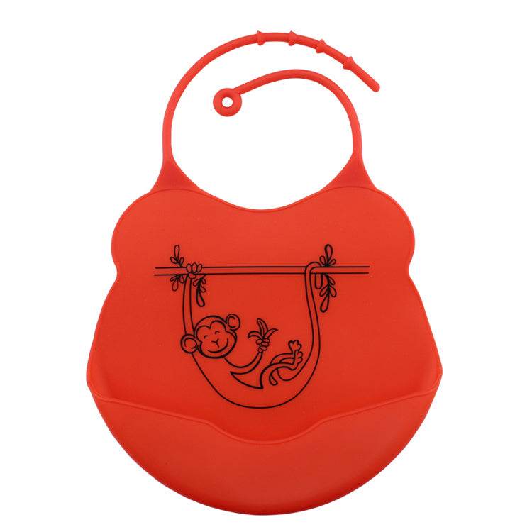 Cartoon silicone bib - Mubimart
