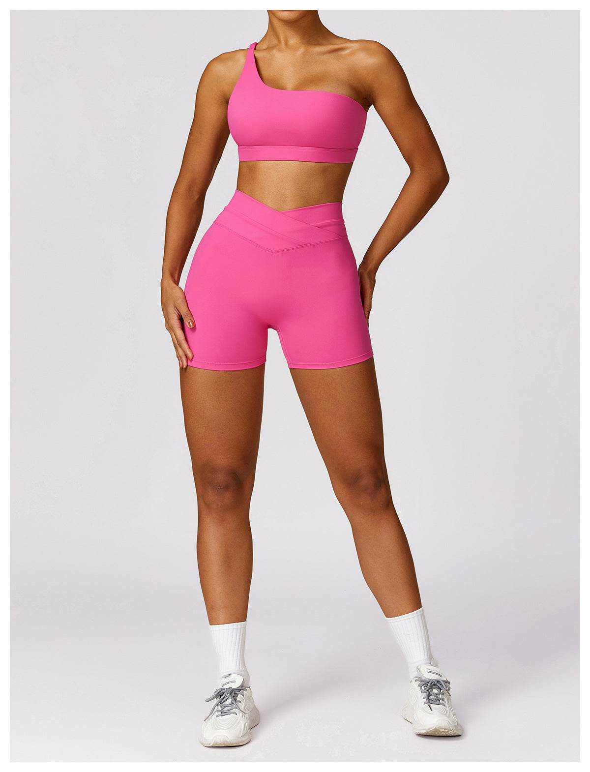 Women's One-shoulder Beauty Back Yoga Bra Quick-drying Workout Top - Mubimart