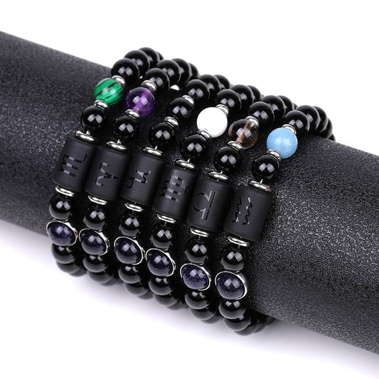 Fashion Twelve Constellations Bracelets Men - Mubimart