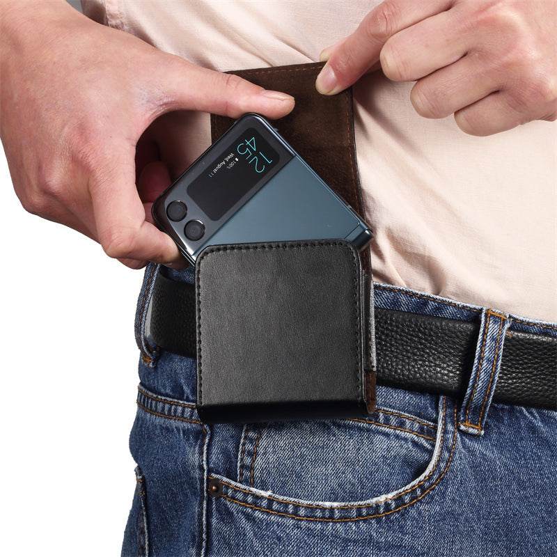 Leather Fanny Pack For Z Flip3Folding - Mubimart
