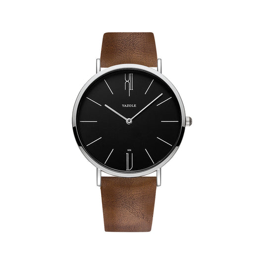 Simple men's waterproof quartz watch