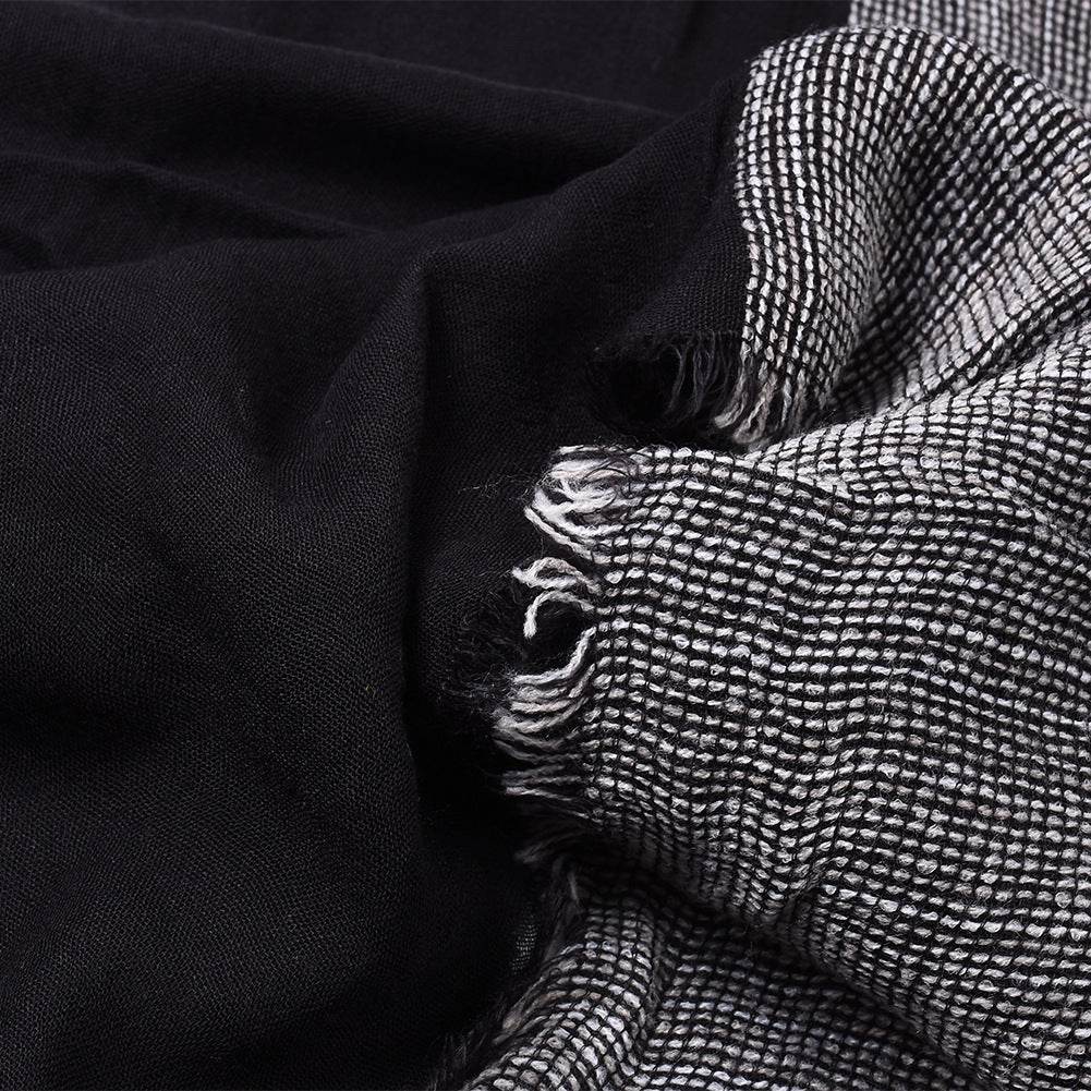 Autumn And Winter Cotton And Linen Yarn-dyed Scarf Men - Mubimart