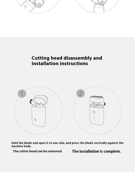 Electric Shaver S100 Rotating Double Cutter Head Men - Mubimart