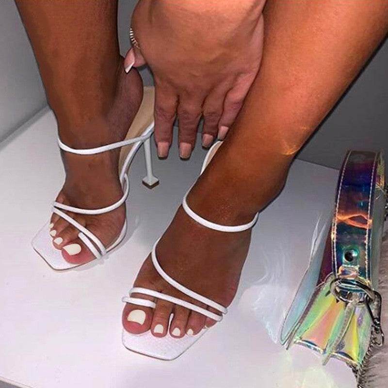 Summer stiletto sandals shoes - Mubimart