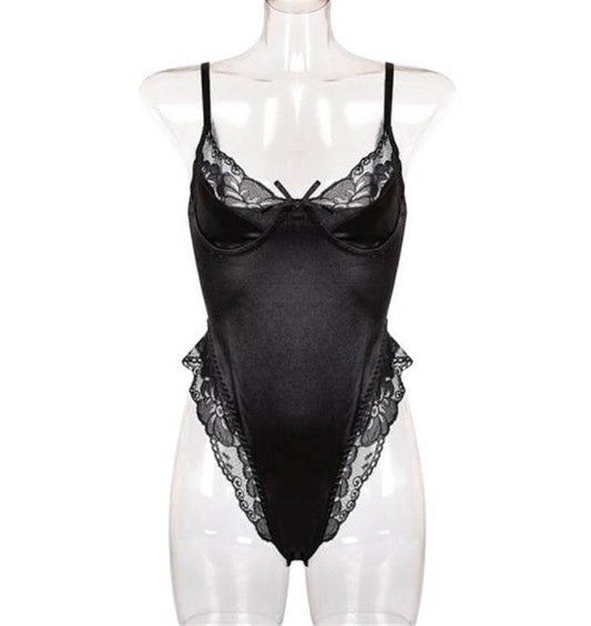 Lace sexy bodysuit - Mubimart